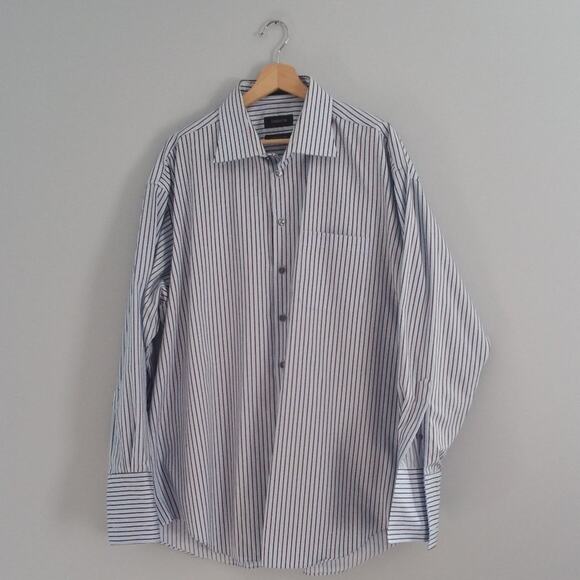 Claiborne Men's Button Down Striped Cotton Shirt XXL - Picture 1 of 5